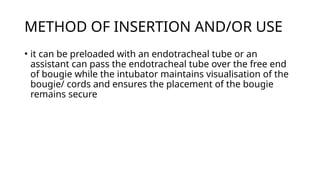 Bougie Injection STYLET and BOUGIE and STERILIZATION techniques used for Intubation | PPTX