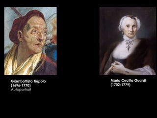 Giambattista Tiepolo
(1696-1770)
Autoportrait
Maria Cecilia Guardi
(1702-1779)
 