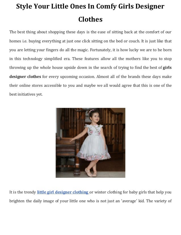 baby girl designer clothes outlet