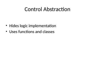 Comprehensive Guide to Abstraction in C++ Programming | PPTX