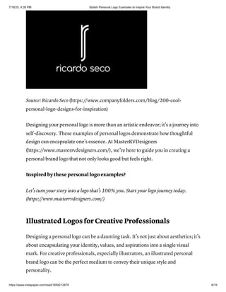 Stylish Personal Logo Examples to Inspire Your Brand Identity.pdf