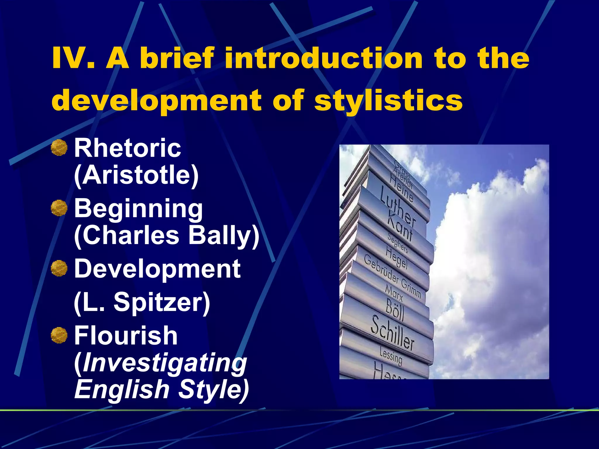 Stylelistics Stylistics | PPT