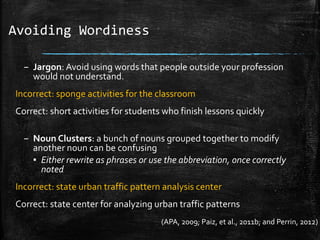 Avoid Using Jargon Example Part 2 - Apa Stylistics - Editorial Style | PDF