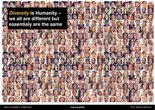 Diversity is Humanity –
we all are different but
essentialy are the same
Stylus roundtable | 10 May 2018 meaning.global Ph...