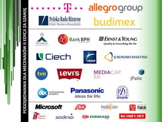 PODZIĘKOWANIA DLA MECENASÓW II EDYCJI ZA SZANSĘ
 