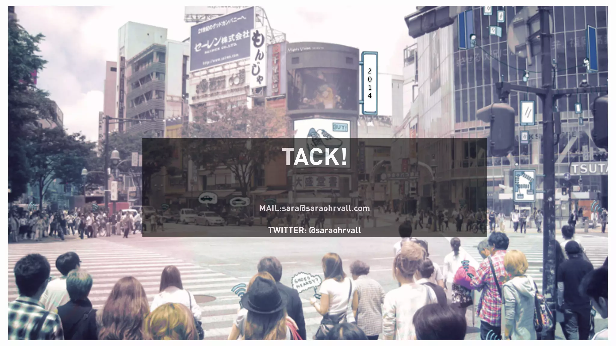 Digital Media Map 2012
Media Disruption: Endless Market Opportunities
2
0
1
4
TACK!
!
MAIL:sara@saraohrvall.com
!
TWITTER: @saraohrvall
 