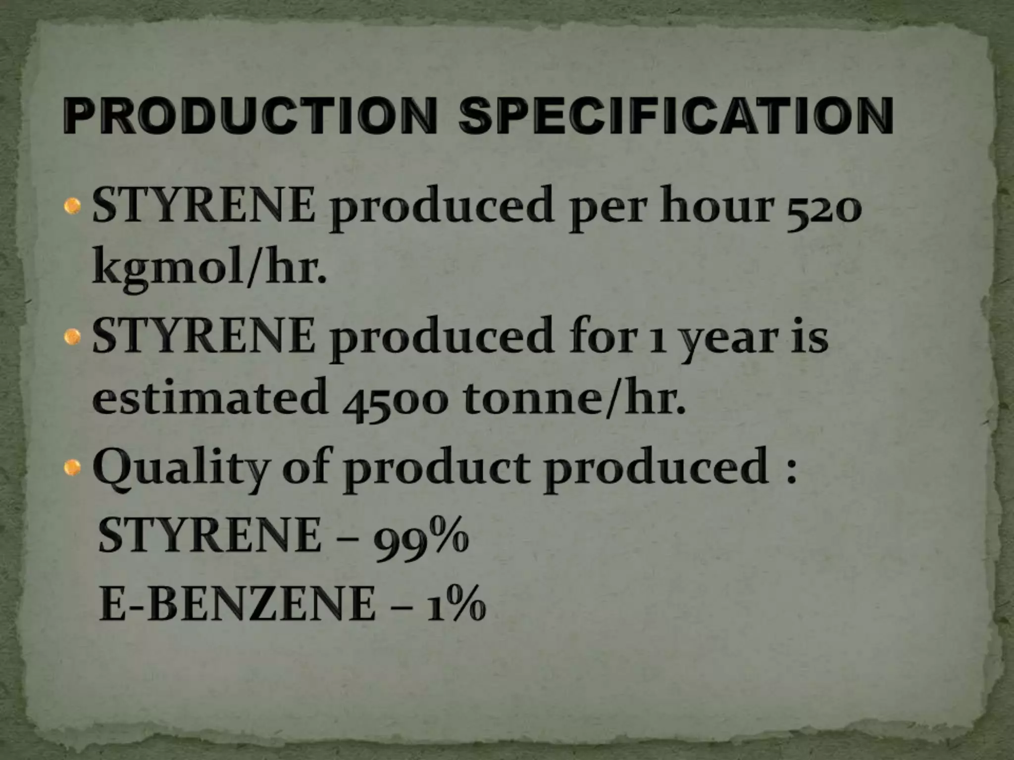 Styrene Production (G6)