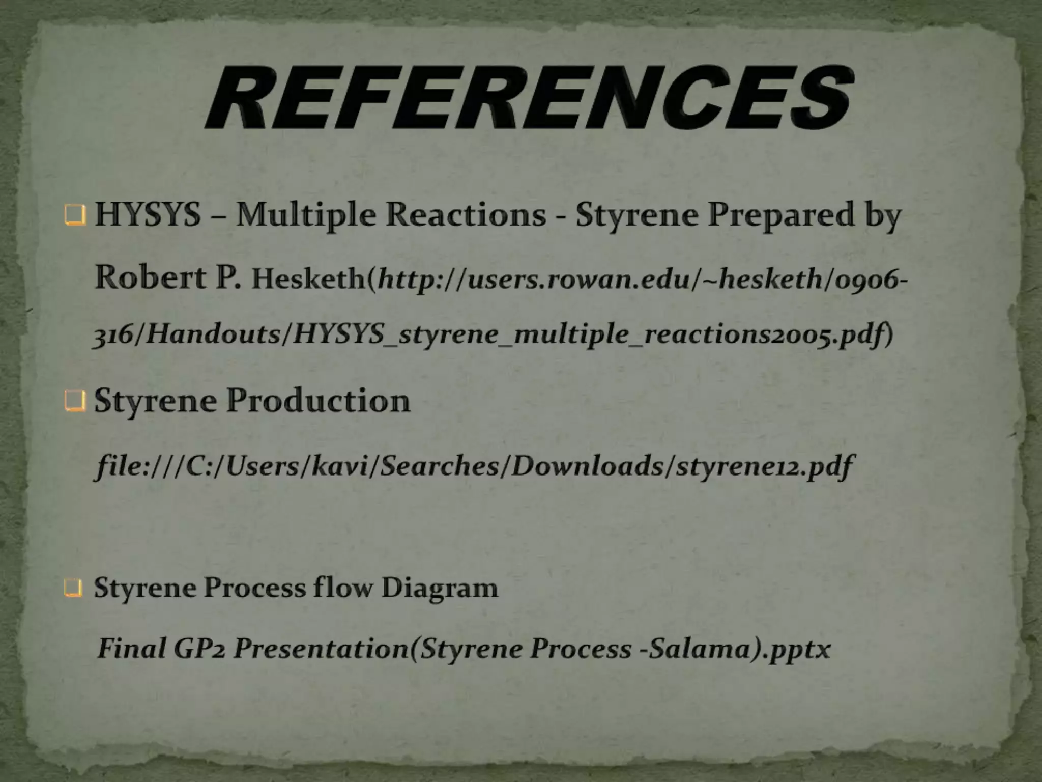 Styrene Production (G6)