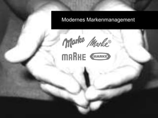 Modernes Markenmanagement
Der Prozess

1. (Marken-)Fitness Check

2. Marke Formen

3. Marke Führen

4. Marke Finanzieren

 