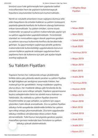 Su yalitimi-izolasyon