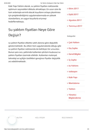Su yalitimi-izolasyon