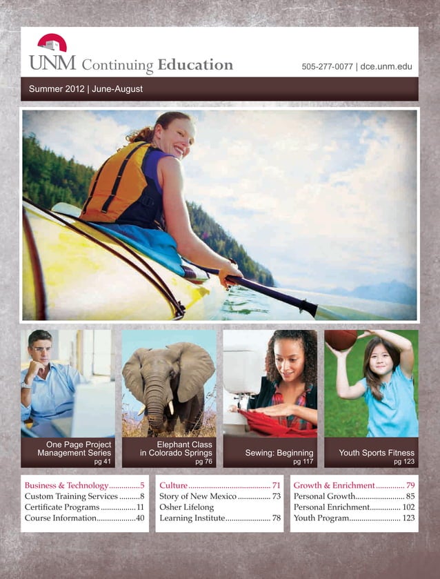 UNM Continuing Education Summer 2012 Catalog PPT