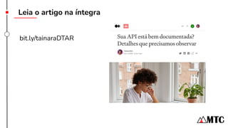 Leia o artigo na íntegra
bit.ly/tainaraDTAR
 
