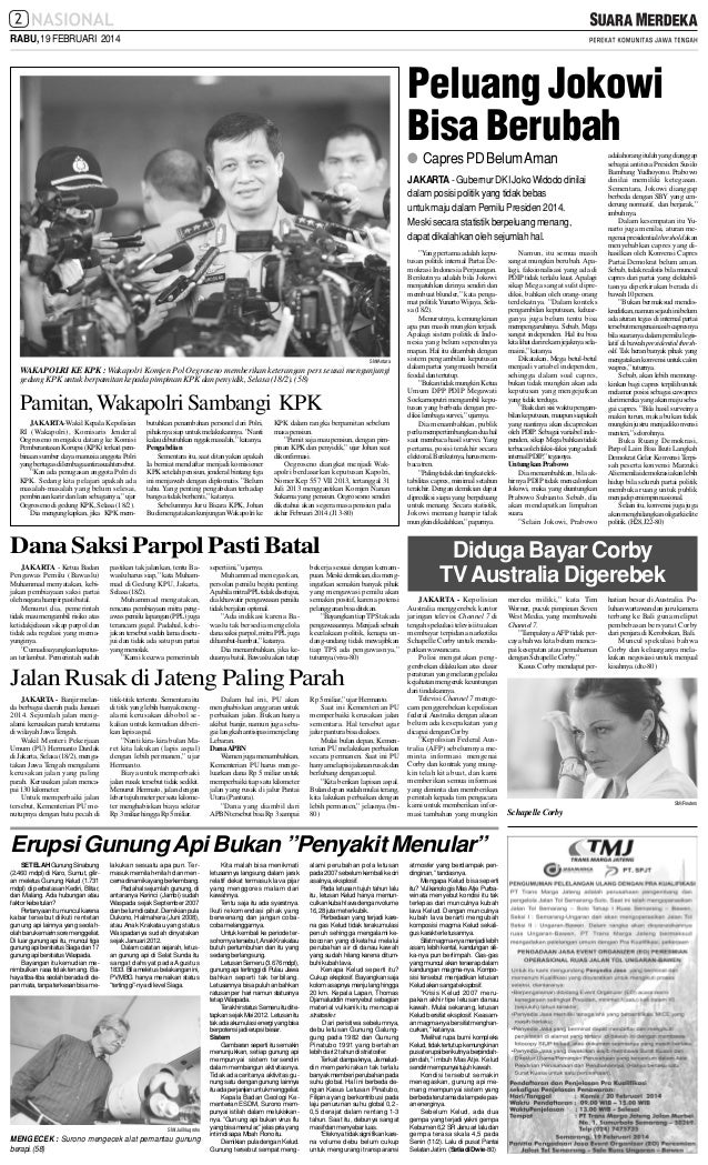 Suara Merdeka 19 Februari 2014