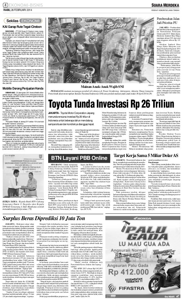 Suara Merdeka 26 Februari 2014