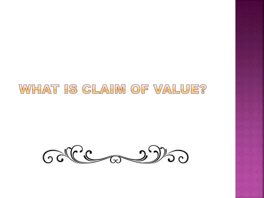 claim of value