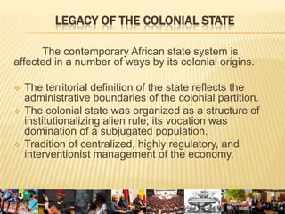 POLITICAL SYSTEMS IN SUB SAHARAN AFRICA presented by Salazar | PPTX