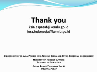 Regional Initiatives and Cooperation