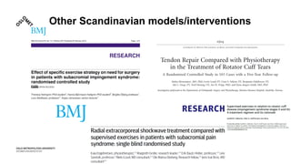 Other Scandinavian models/interventions
 