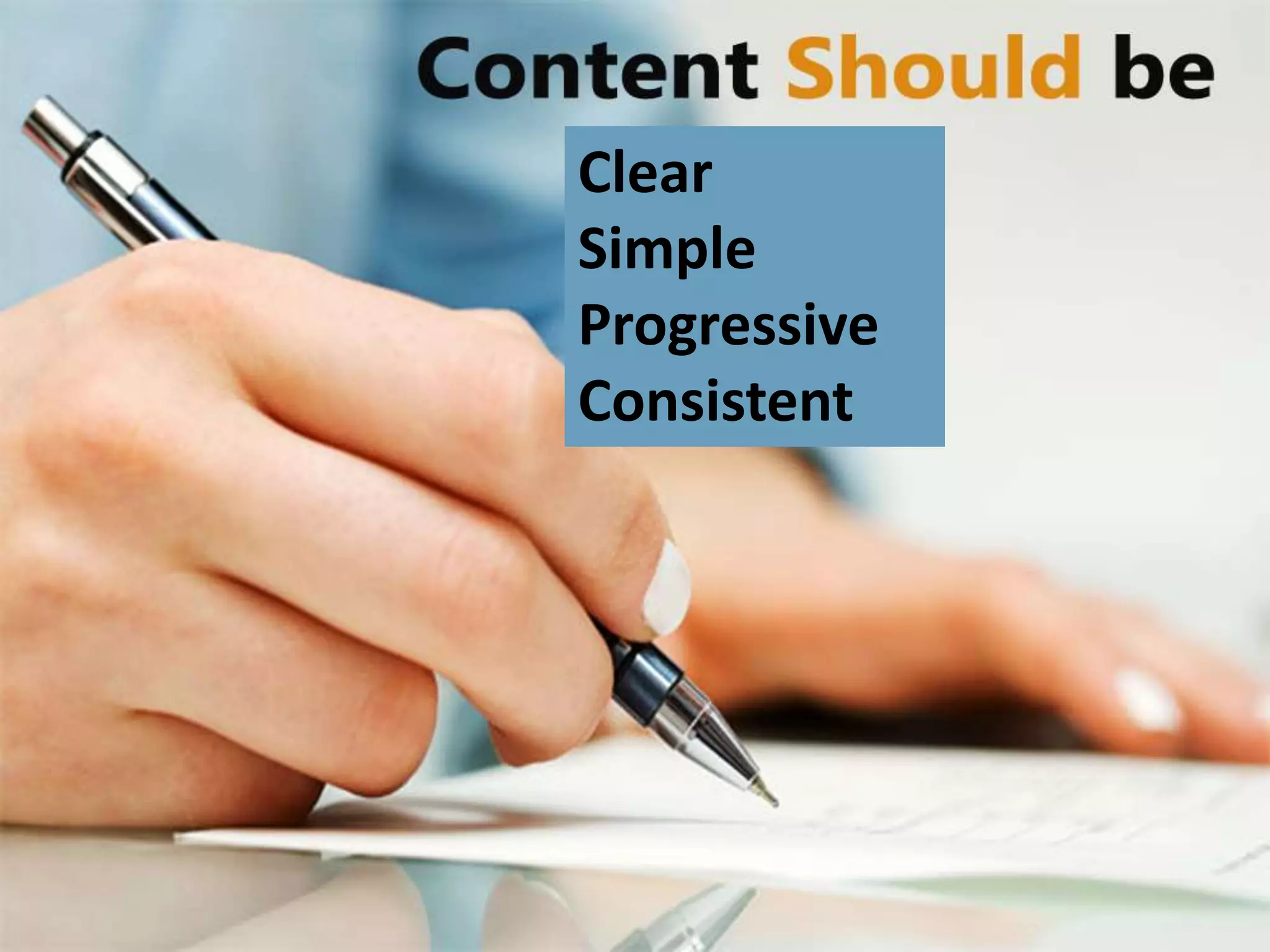 Clear
Simple
Progressive
Consistent