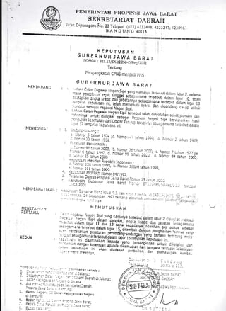 PE*IERINTAH ptrOPrNSI JAIA Illr-R.AT
SEKRE'.IARIA'I' DAII&UI{
ia:ar D,ipr.rncgoru i.Jo, 22 lclcpo* (()22) .1;ll?,14g; 4231)317; (,2ji01)ri.t
I]ANDUNCJ 4OI15
MFNIt"4tl^ti.;
i4Er'tcit{cAT
Ilgfif fAi,l:..:{
PEETAi.lii
ICUUA
b. I'lomcr
iiomor 99
:rJ.-i:,,- ir"1.., L,.,rtJt
l:h,,^ 'rar.",Jlt!,i iUvJ,
KEPUTUSAN
cq.PERNURJawn BARATt'{oMop, : B2t, t2 leK.t 23s6-D/plelroO.f
Tenta$,g
Penqangkatijn cPNg ntenjadt PN5
G tJ B EIIN U R J AWA en n,{, r
:;lI#lJll;X'[];lli:ill3i";1,::ill-,11:1t,,::1-,s,Jrr.r di,,arn talur 2,r,era,,;,:-r,::r Derccbiri s:;ok ,onggil ;;;;i;,;;;;"
," 1qv'f i'rrut rl;ilarvl r,i7yp t, nc,lanx,
l;i:lilf:lr;r err0ld [ftd,1 dan labar.r.nl,.
",u,'lt^.,1i'ltbttt
clrtlnrn l1;r.r1 lQ t,;lulr
'igfiiiili1],i;fl :iifl ffifl f,ill,,'.iyr;tri,,,:ti:lir#[d],#i:i
"
.,J':l:": :,:?rsai
Pesau;ai I'ld; ;;;ii
1,,
"i,::.
cl,on D..er*ii ru"e ur"i,iip,i'lJ lr,, rr,, t t
"riraninyd urr1ul.1 rtiinol,.ut lieh.rn;,i n.,^......*'"f,,
cjinyattkan t.;i)lt liism,ini ;j,i11
-'r:rninyd ,r,ru[ .lionglii-'i.i;;J'';;,;l:,Iirirr, 616y3fskan r,:,irnt Ji,rrr,,:in, Jiin
:iir';.1-j,a;t f ,r*natuiiiuri Dohsr Ft.t t,,.. r,.,::r
hl.'t1et i ciprl L,r111ij*;;1i131, rr,rsri:i, :-rl.:: TC i1ilil;.il:73;;:, ;;. i;i,:J;,'1, i,':i;,,.;lifl.)A,1i icr:.!lil O*iUri
rt
c. l';crn;r 7 t:hua 1g77 ,is
e, llor-n:i tJ.1 f:nun :m'a,
I
i 5 i;run 20i,.
.: ;., ;:.ii; ).::. :.1-,.;,,, 1,
-'a , '. :e1.,-
';':'
'ri '.; I
ifjjFq i,i;,;:,i,.
t,l gt4U
.i:,
i.j Ei.ir:; LR.iii T i iGri ;
;',,,i;;:;;l
in
^cjisammikan
-
i;;;;"tr;
.,'.t t,a:1. A.-_-...--- ,,
.
__ u, ..::: ::.Sa,-.ie 1..::::J .;.:i,; _] j i:il-. <:,-.. ,t, ii::,J3. Ji i;'1r,.,.-,u.. raa-) r- - .-: i 1r1"1:i; ii:,.i.,ri3:.r,,
.i.ri!i
Z ri:ii,;1..i: iiftitiail
:.:l'._:n i,.,i3r.!a t:rsgbut dalam gajr pokot sebesai- -;.n,.: r,r,dira (::t S€but dalam lajUf
1:r terd:s_r ran' peral1ran Deru
.,:,;,,u
:,
::b
e,ge tl ;! teise o rit fi i#1# !t'
penghesilan l:inr,ve,,anc,
berlaku 13;1 1,,1'l .'.,-, ;'t::l:::i::;: qril :
.:' -i;"1n ceaszn t";;i;;; #;;il di#r|
oersanskutan untuir c;r:cra;i,:i ,lan
'';';ir^ i'toutuian inr aran diarlat,,an ,.u^|lt-l,.::tl
ternyata ierdapat f.*Gf;rr.-'';';ir^ i.toutujan ir;-"---"
s',cst'a
'rrxemucian.hafi ternyate terdapat r.*Gr;rra-..".-.:z- 1:.74nr,,=rr,rra']
;lan diadakan p.ror;kan, a-r""[r'[i, rr,nEit r.:.'n_rbal,
ii'ri.
L;"ii..-
,//' .1
..,rr4..-Z'.
.,'!ir't i;!
 