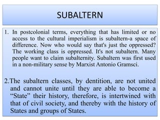 (Atif Sherazi) Subaltern classes 1 | PPTX