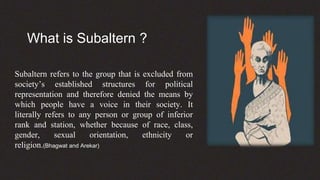 Subaltern Reflection- The Creature in Frankenstein's Shadow.pptx