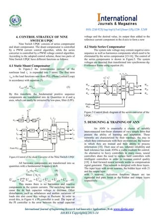 Mitigation of Power Quality Issues by Nine Switches UPQC Using PI & ANN ...