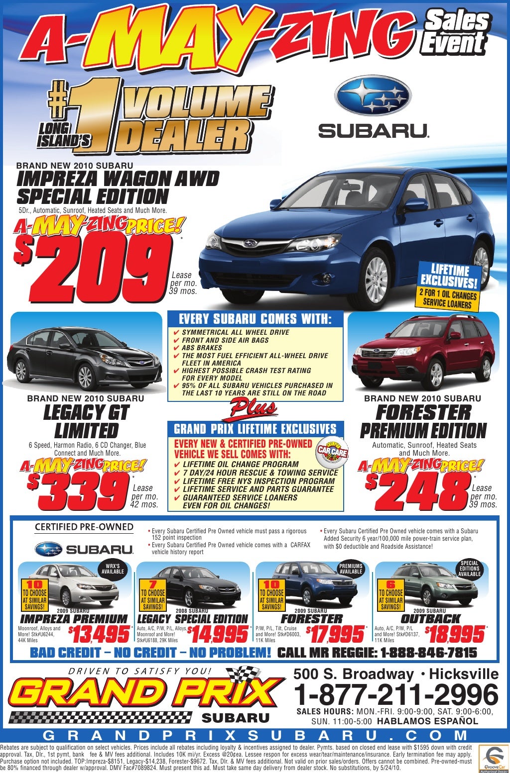 Subaru Dealer Long Island Sale