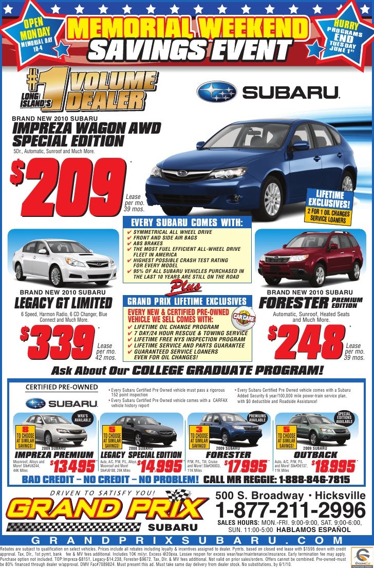 Subaru leasedeals