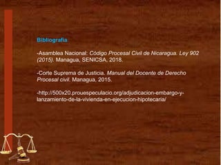 Universidad Nacional Autónoma de Nicaragua
UNAN León – CUR sede Somoto
Facultad de Derecho
Análisis de:
Luby Alfaro Olivas
Omán David Díaz
Asignatura : DERECHO CIVIL III-OBLIGACIONES
Profesora: Lic. Kenia Gutiérrez García
Segundo año de Derecho-Sábado 20 de Octubre de 2018
Tema: ANÁLISIS DE LAS OBLIGACIONES SOLIDARIAS
CODIGO CIVIL DE NICARAGUA
I Concepto de Obligaciones Solidarias
II Características de las Obligaciones Solidarias
III Las Obligaciones Solidarias de acuerdo a la
Normativa del Código Civil de Nicaragua
“A la Libertad por la
Universidad”.
Bibliografía
-Asamblea Nacional: Código Procesal Civil de Nicaragua. Ley 902
(2015). Managua, SENICSA, 2018.
-Corte Suprema de Justicia. Manual del Docente de Derecho
Procesal civil. Managua, 2015.
-http://500x20.prouespeculacio.org/adjudicacion-embargo-y-
lanzamiento-de-la-vivienda-en-ejecucion-hipotecaria/
 