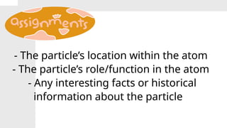 SUBATOMIC PARTICLES.pptx. How to solve subatomic particles | PPTX