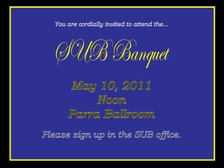 Sub banquet invitation
