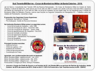 Sub Tenente Barros - CBMSC - Curriculo