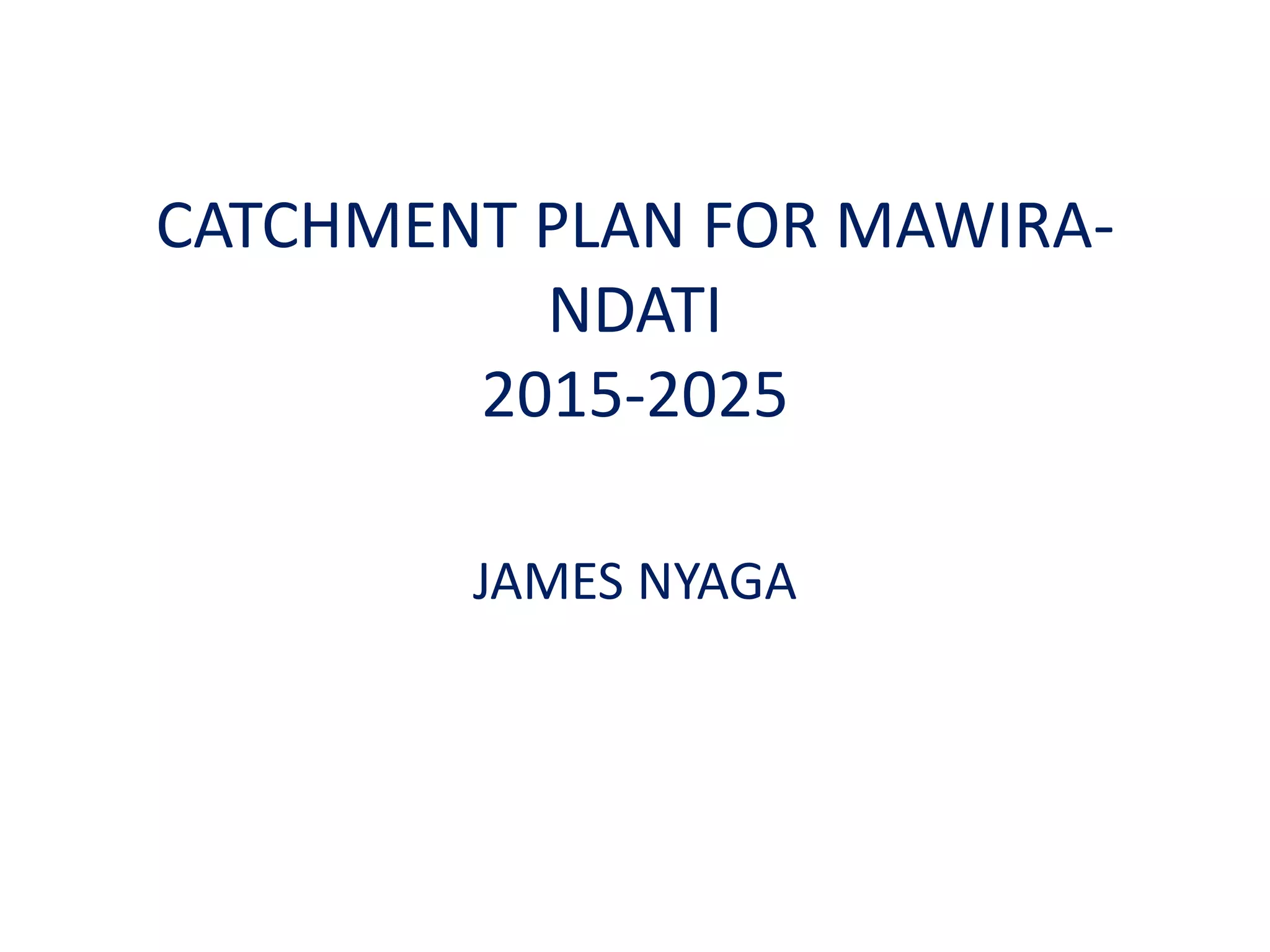 Subcatchment management plan | PPTX