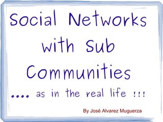 Social Networks with Sub Communities .... as in the real life !!! By José Alvarez Muguerza 