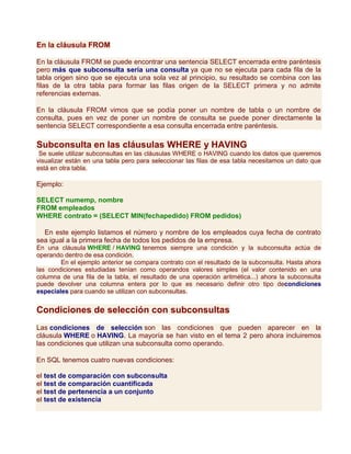 Subconsultas sql | PDF