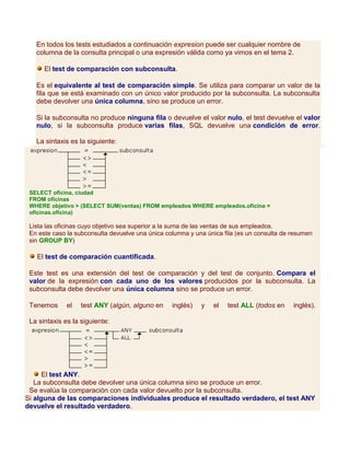 Subconsultas sql | PDF