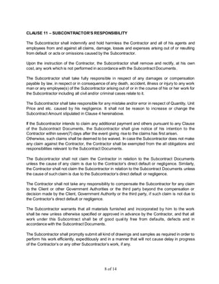 Subcontract Agreement of Concrete/Earth Works (Purchase this doc, Text ...
