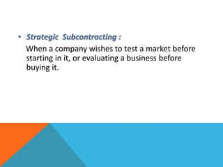 Subcontracting | PPTX