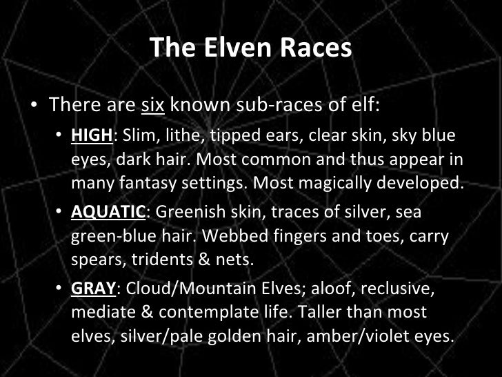 Elves Subculture Presentation
