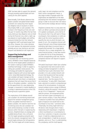 Sub custodian Risk Monitoring: analysing shifts in the industy practise ...