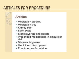 ARTICLES FOR PROCEDURE
 