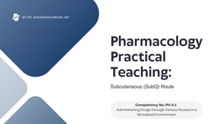 Ppt Sc Injection OSCE Guide for MBBS Phase II Students: Practical Skills in Pharmacology ...