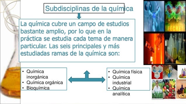 Subdisiplinas de la quimica