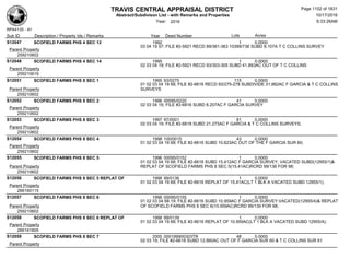 Subdivision and condominium report TCAD