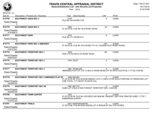 Subdivision and condominium report TCAD