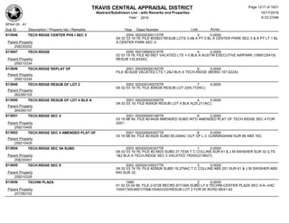 Subdivision and condominium report TCAD