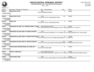 Subdivision and condominium report TCAD
