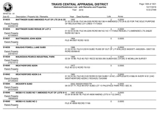Subdivision and condominium report TCAD